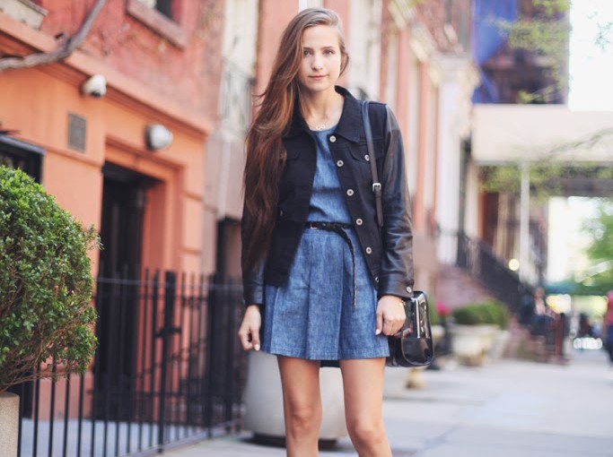 Denim Dress in NYC